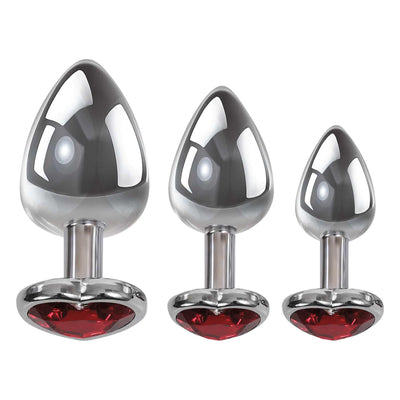 Three Hearts Gem Anal Plug Kit