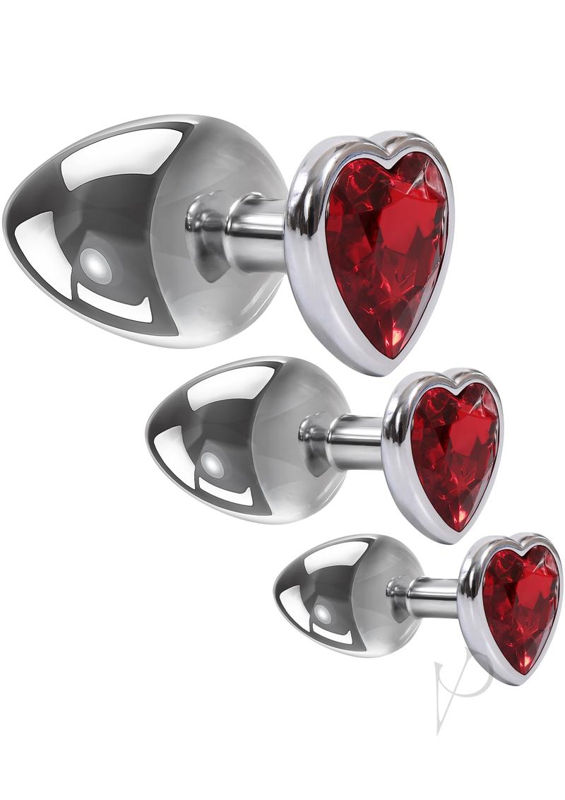 Three Hearts Gem Anal Plug Kit