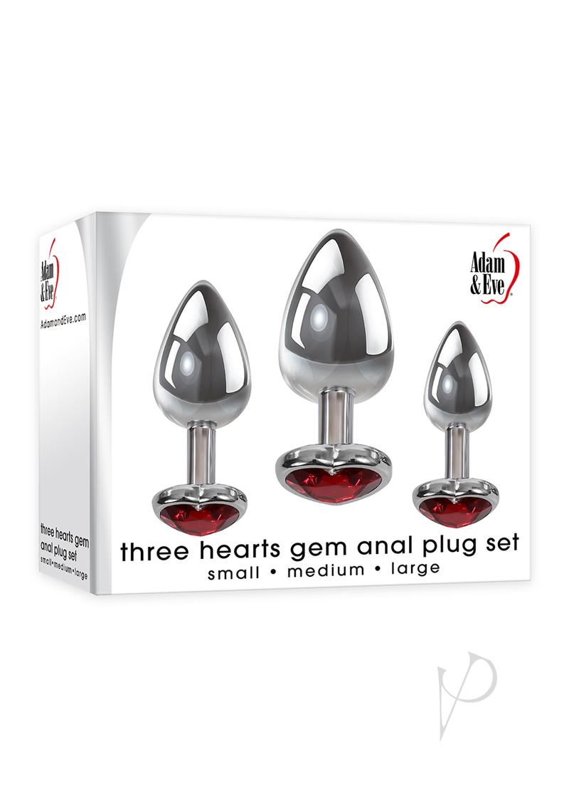 Three Hearts Gem Anal Plug Kit