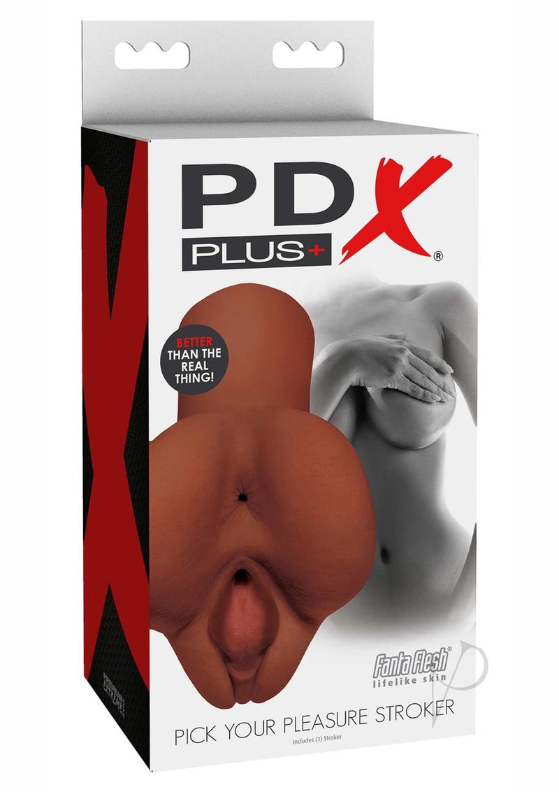 PDX Plus Pick Your Pleasure Stroker - Brown