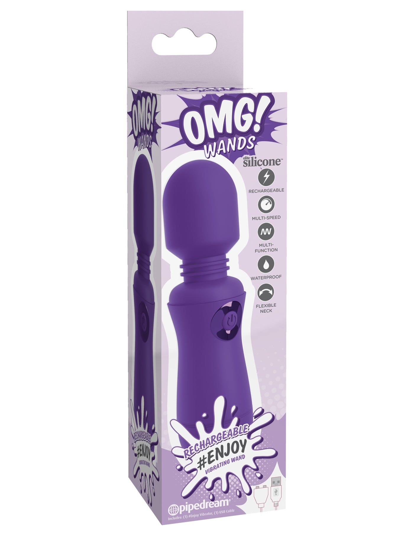 OMG! Wands #Enjoy Rechargeable Wand - Purple