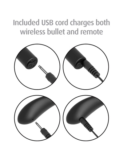 Anal Fantasy Collection Remote Control Silicone Plug - Black