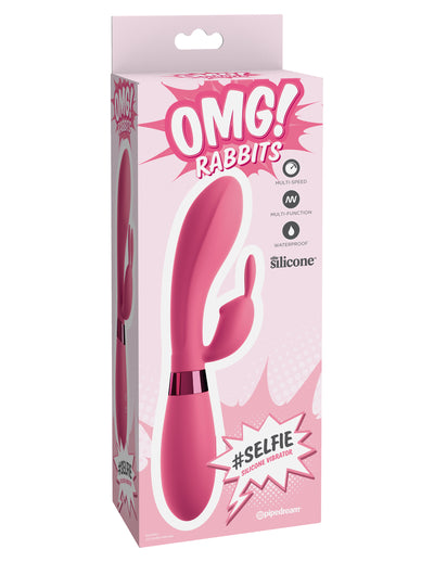 OMG! Rabbits #Selfie Silicone Vibrator - Pink