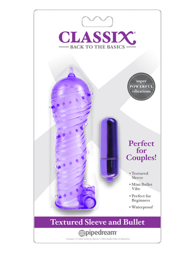 Classix Textured Sleeve and Bullet - Purple