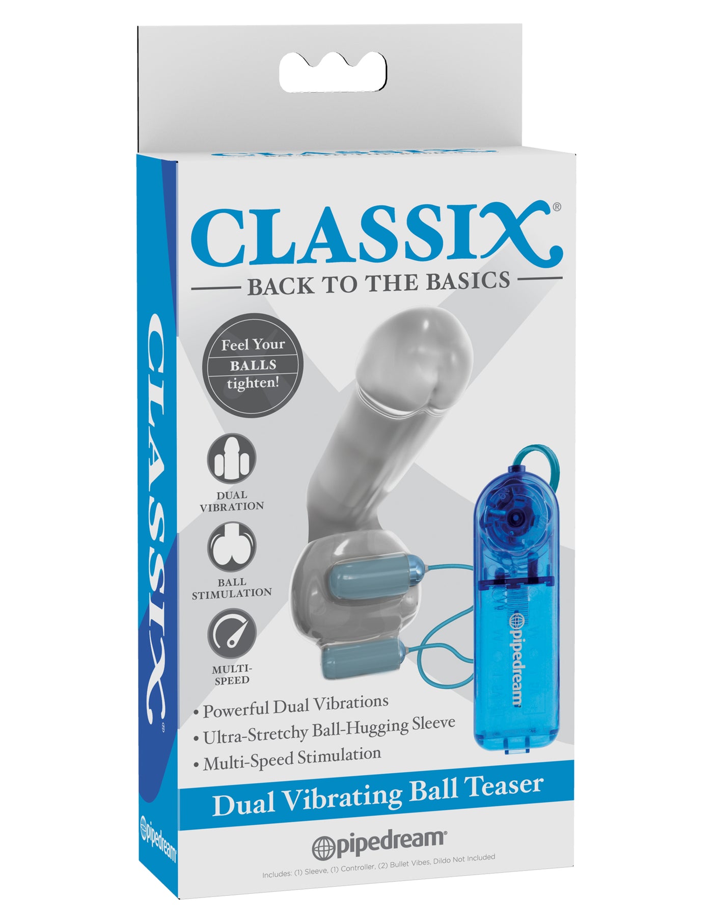 Classix Dual Vibrating Ball Teaser - Blue/Clear