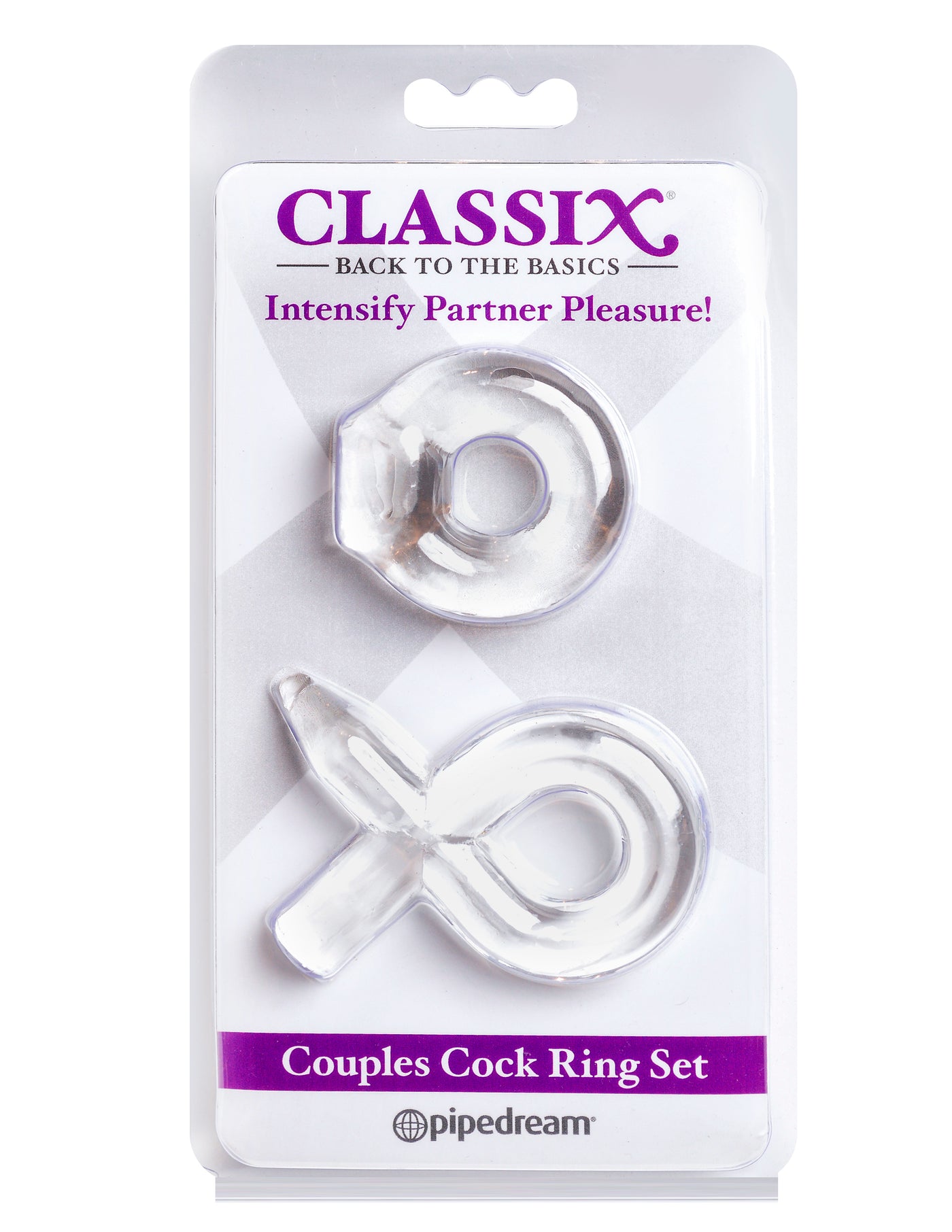 Classix Couples Cock Ring Set - Clear