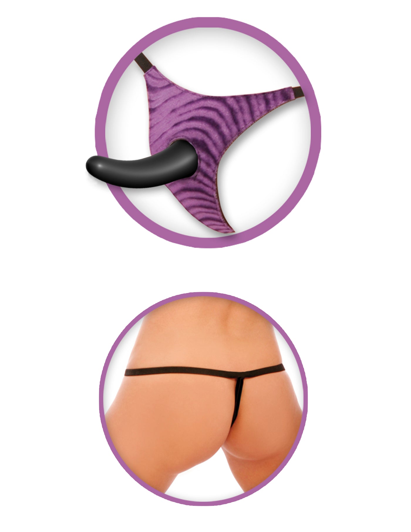 Fetish Fantasy Series Vibrating Strap-On For Him - Purple/Black