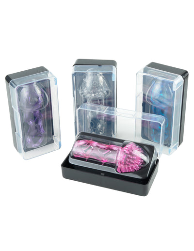 Pipedream Happy Top Tickler Cage Display - Assorted Colors 8 pcs