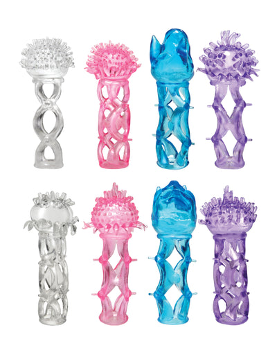 Pipedream Happy Top Tickler Cage Display - Assorted Colors 8 pcs