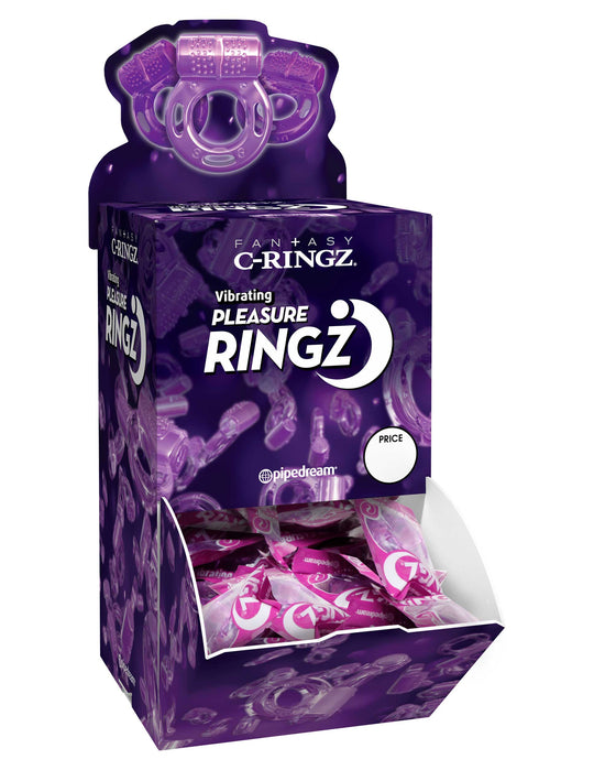 Pipedream Vibrating Pleasure Ringz Display - Purple 36 pcs