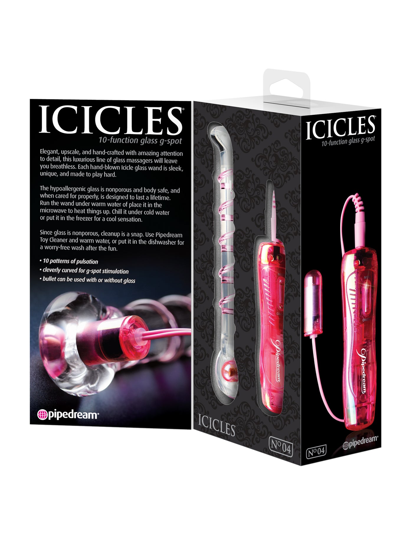 Icicles No. 4 - Clear/Pink