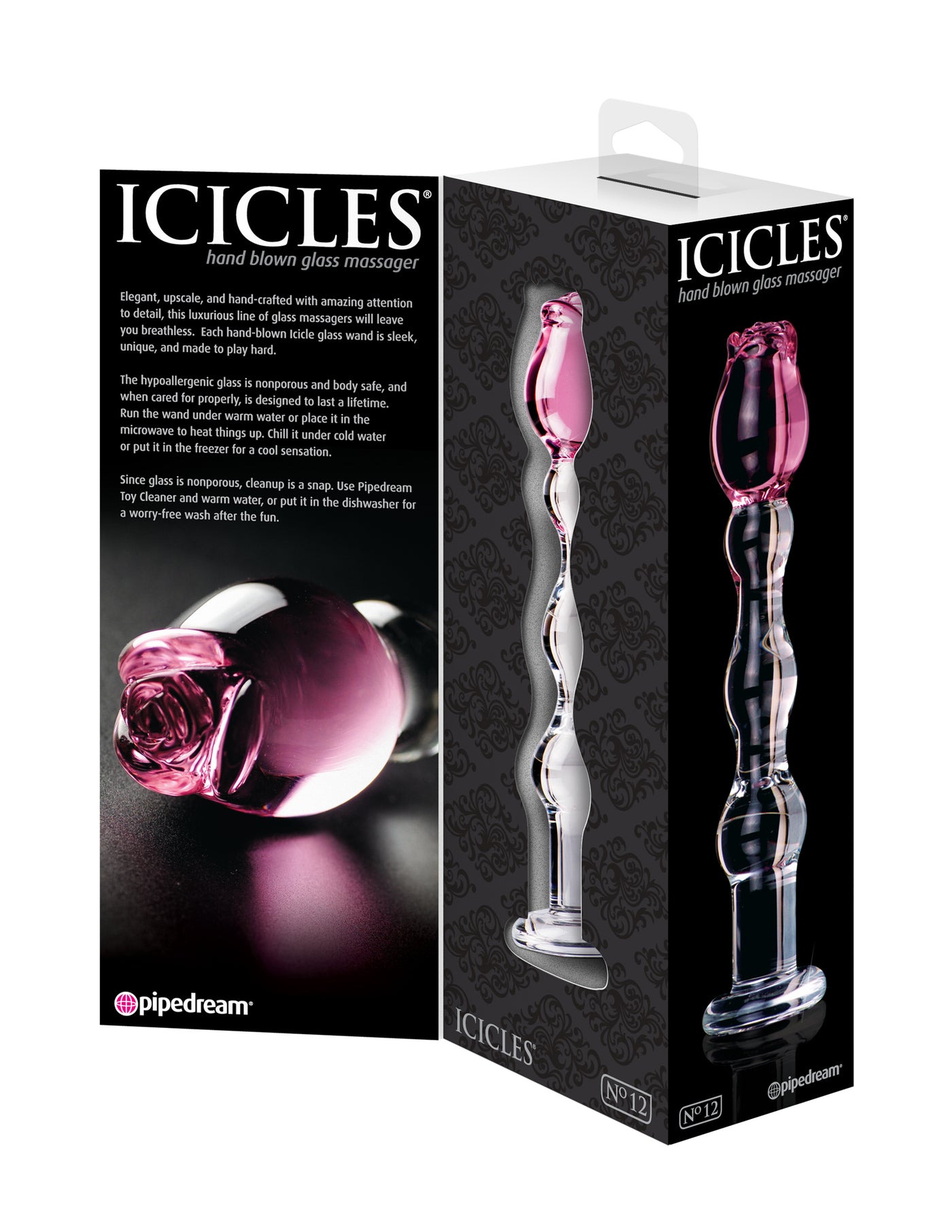 Icicles No. 12 - Clear/Pink