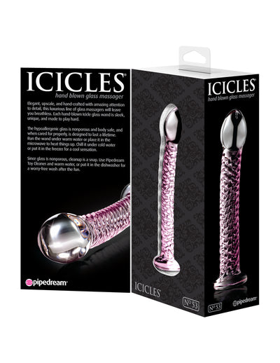 Icicles No. 53 - Clear/Pink