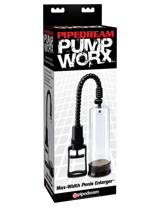 Pump Worx Max-Width Penis Enlarger - Clear/Black