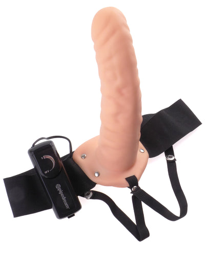 Fetish Fantasy Series 8" Vibrating Hollow Strap-On