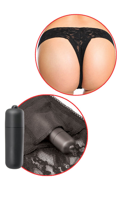 Fetish Fantasy Series Hanky Spank Me Plus Size Vibrating Panties - Black