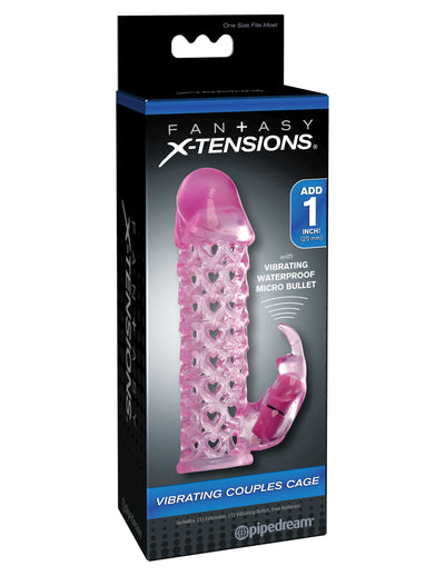 Fantasy X-tensions Vibrating Couples Cage - Pink