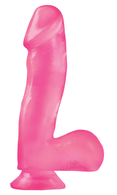 Basix Rubber Works 6.5" Dong with Suction Cup - Pink