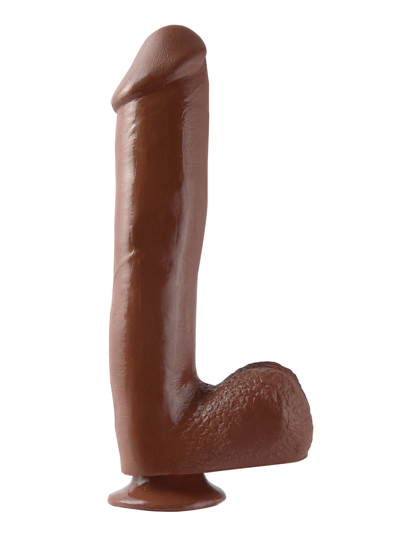 Basix Rubber Works 10" Dong with Suction Cup - Brown