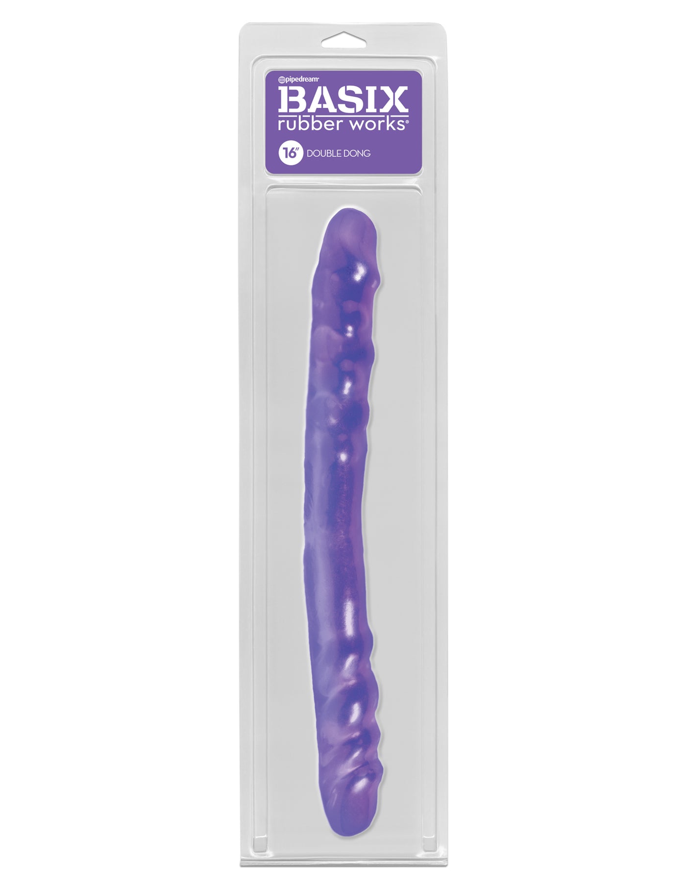 Basix Rubber Works 16" Double Dong - Purple