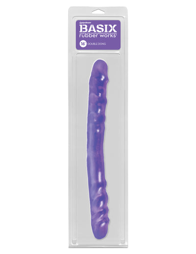 Basix Rubber Works 16" Double Dong - Purple