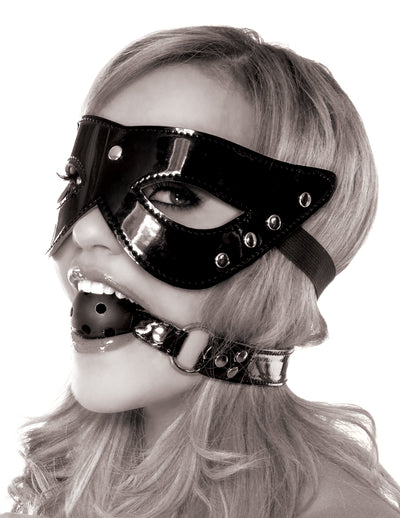 Fetish Fantasy Series Limited Edition Masquerade Mask & Ball Gag - Black