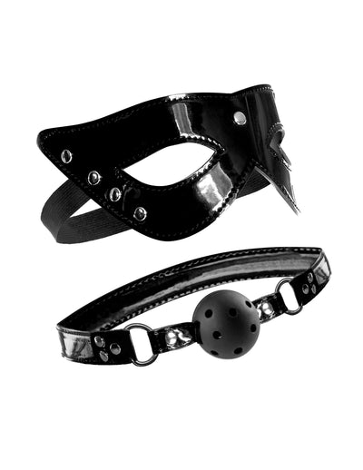 Fetish Fantasy Series Limited Edition Masquerade Mask & Ball Gag - Black