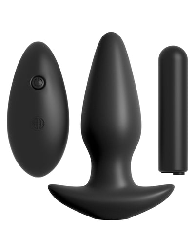 Anal Fantasy Collection Remote Control Silicone Plug - Black