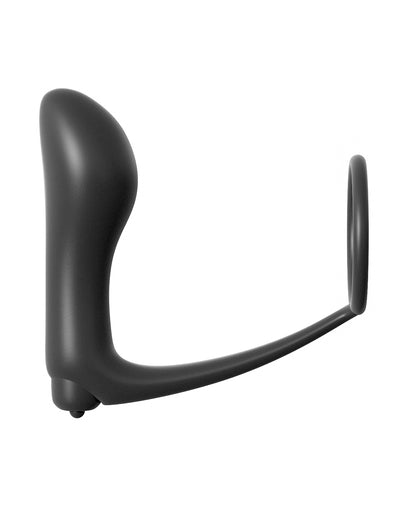 Anal Fantasy Collection Ass-Gasm Cockring Vibrating Plug - Black