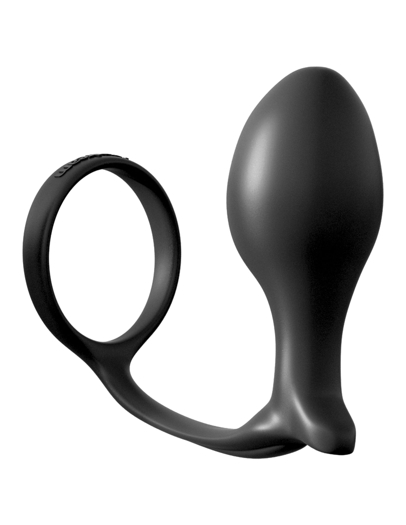 Anal Fantasy Collection Ass-Gasm Cock Ring Advanced Plug - Black