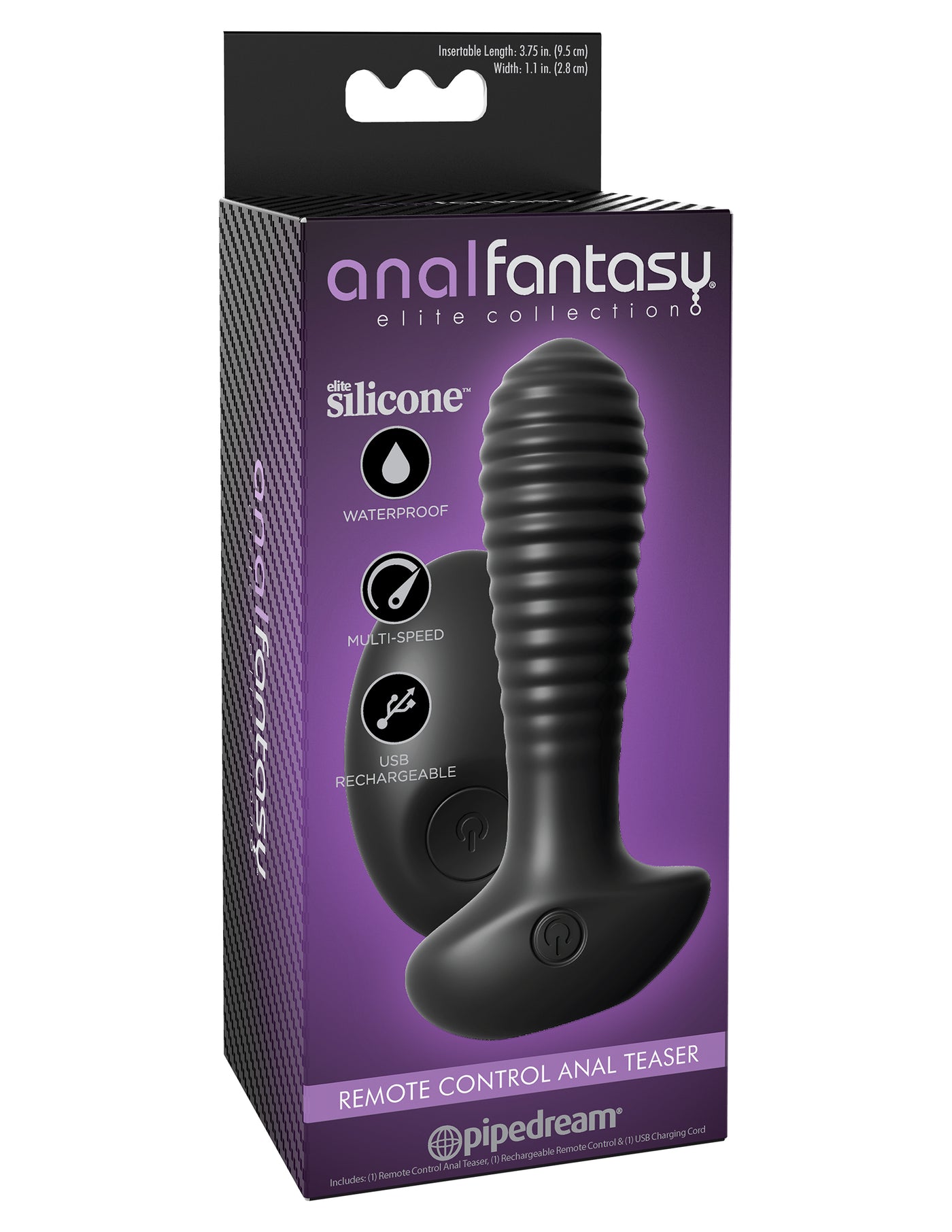 Anal Fantasy Elite Remote Control Anal Teaser - Black