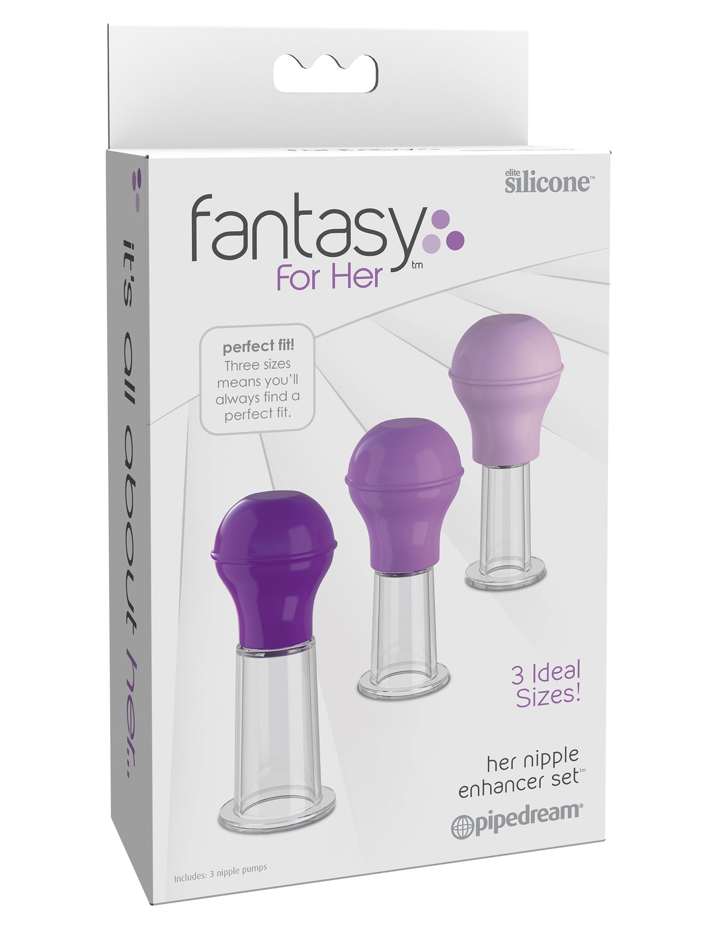 Fantasy For Her Nipple Pump Set - Purple/Clear