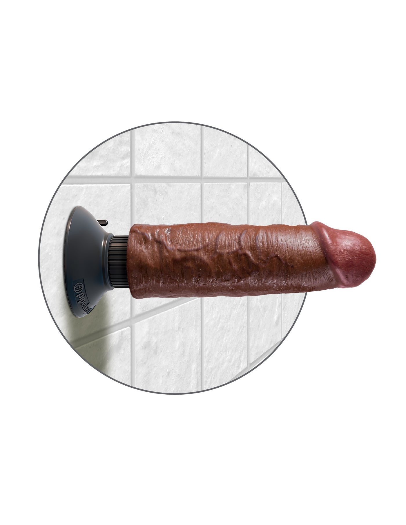 King Cock 6" Vibrating Cock - Brown