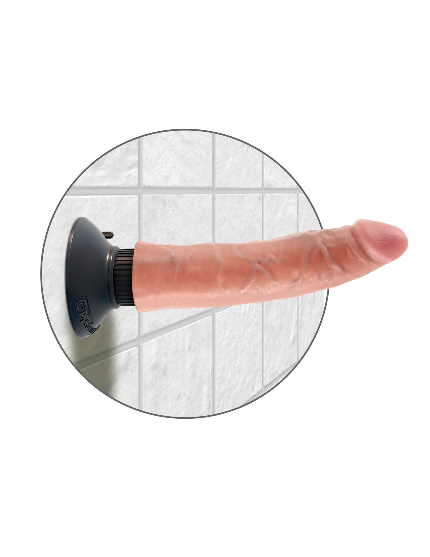 King Cock 7" Vibrating Cock - Light