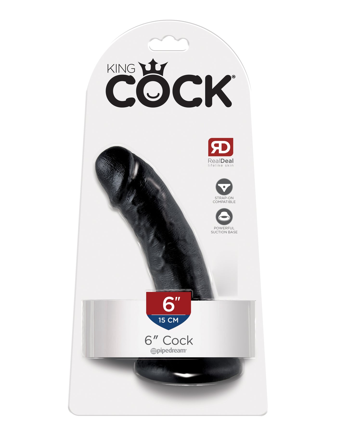 King Cock 6" Cock - Black