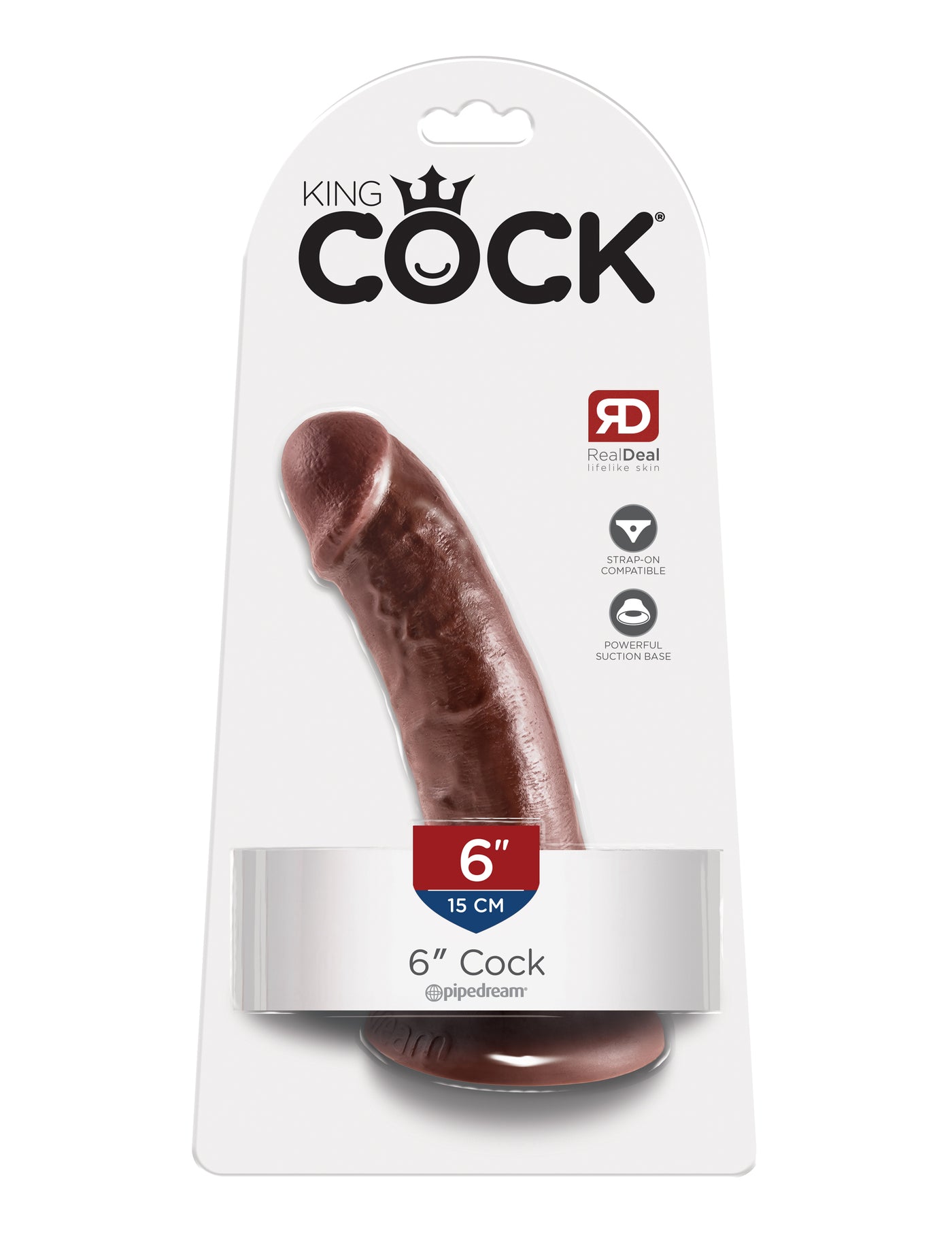 King Cock 6" Cock - Brown