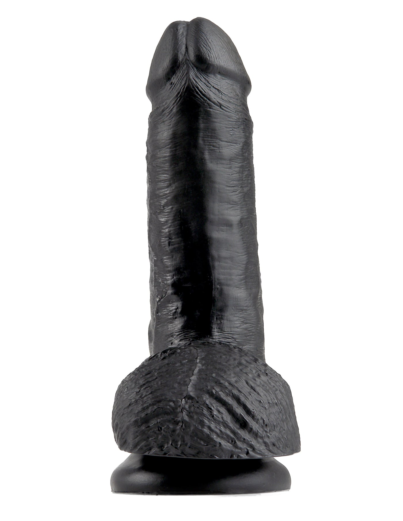 King Cock 7" Cock with Balls - Black