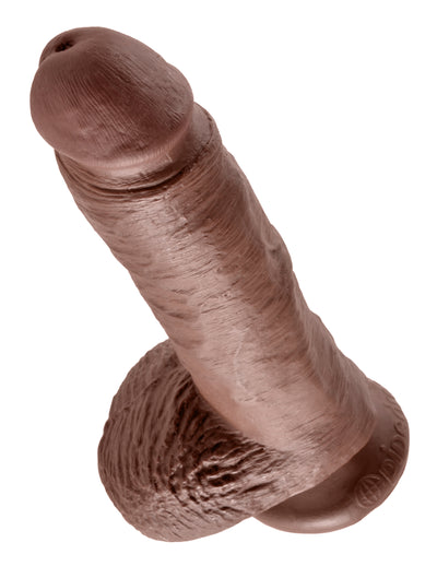 King Cock 8" Cock with Balls - Brown