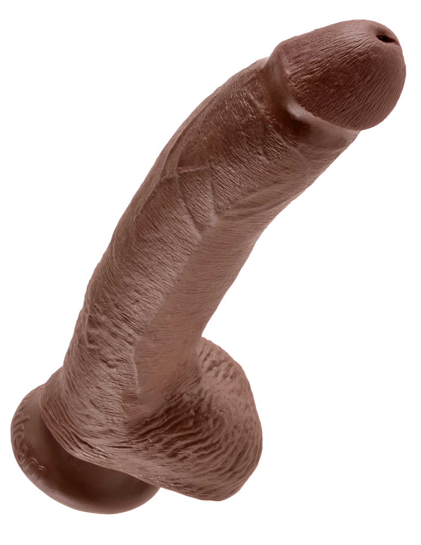 King Cock 9" Cock with Balls - Brown