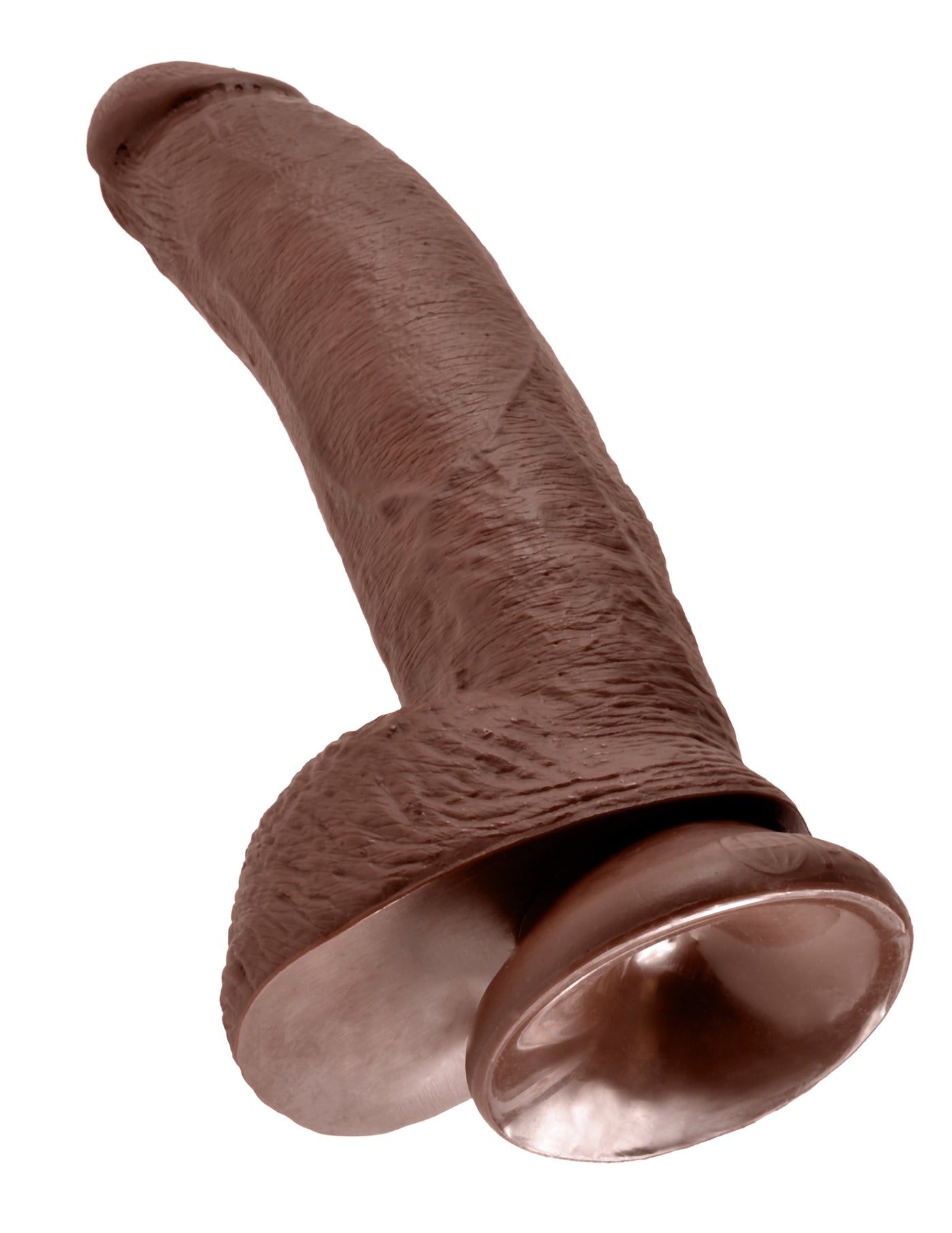 King Cock 9" Cock with Balls - Brown