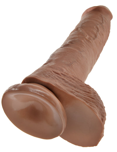 King Cock 10" Cock with Balls - Tan