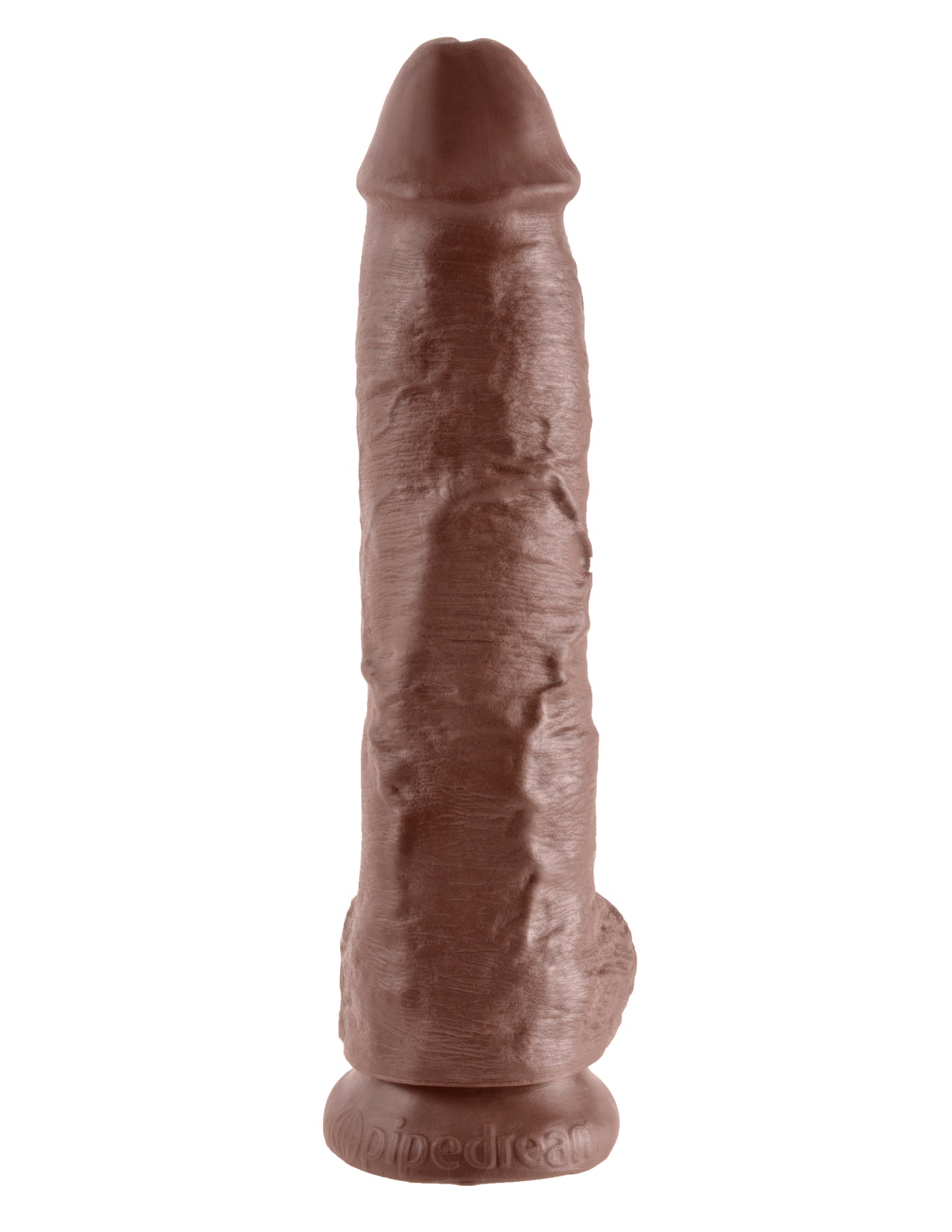 King Cock 10" Cock with Balls - Brown