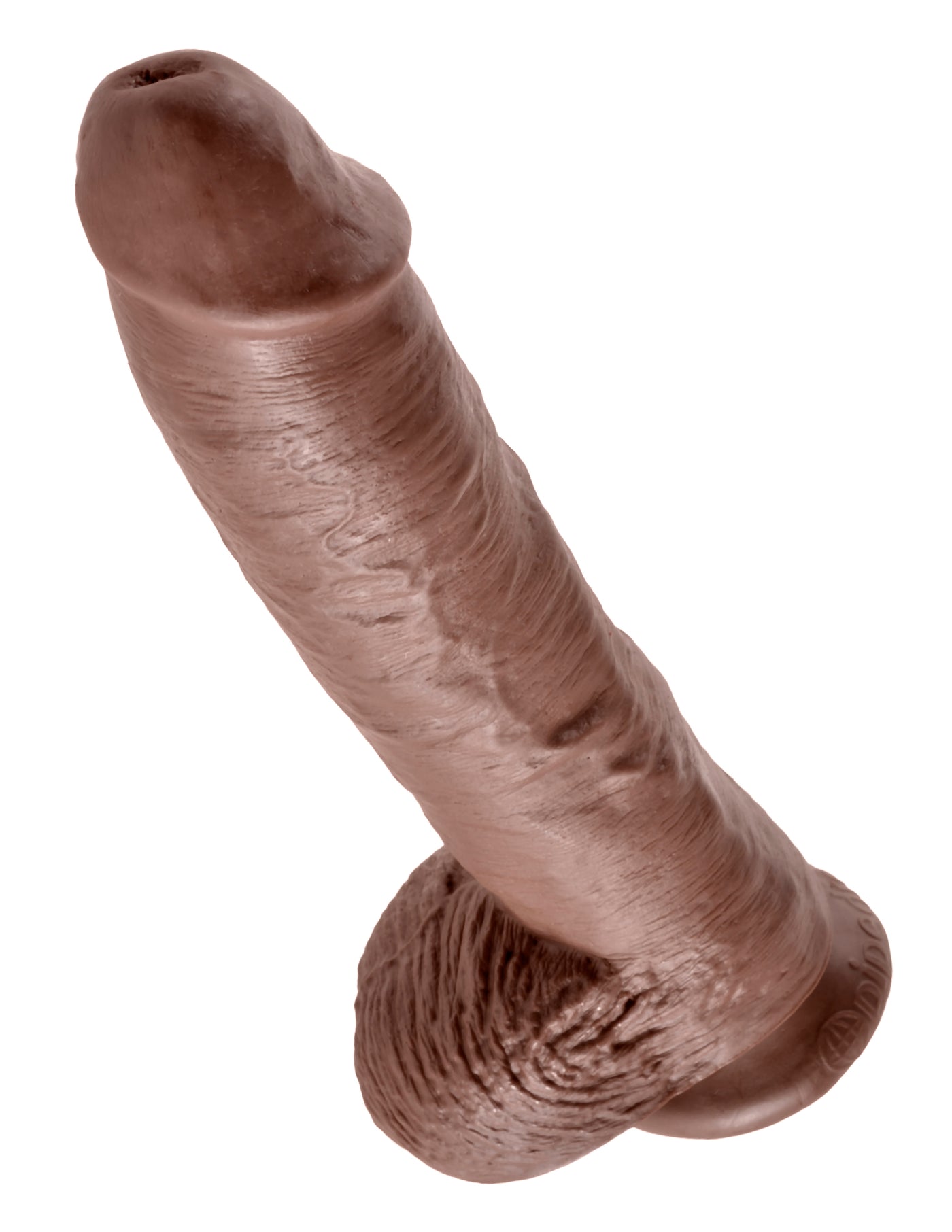 King Cock 10" Cock with Balls - Brown