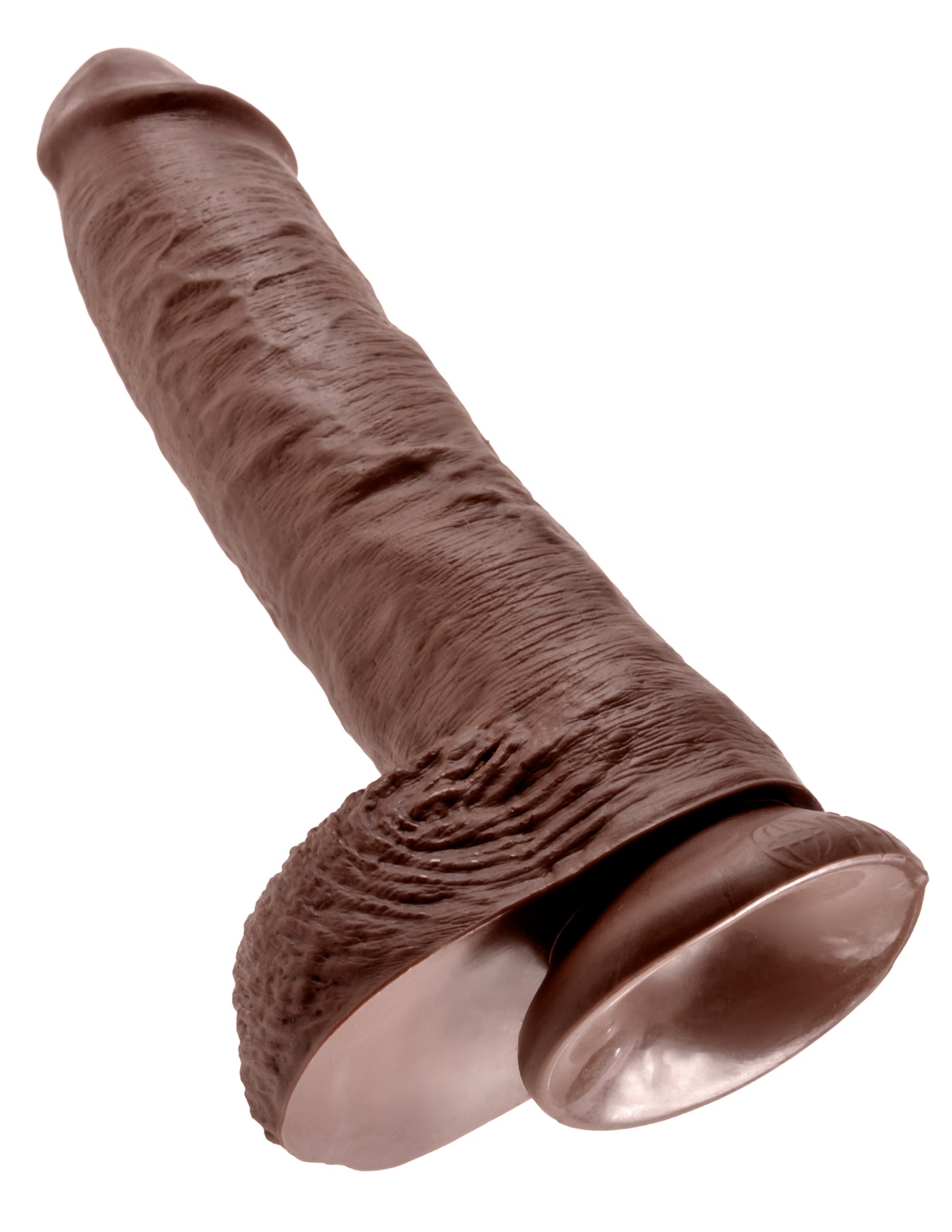 King Cock 10" Cock with Balls - Brown