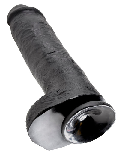 King Cock 11" Cock with Balls - Black