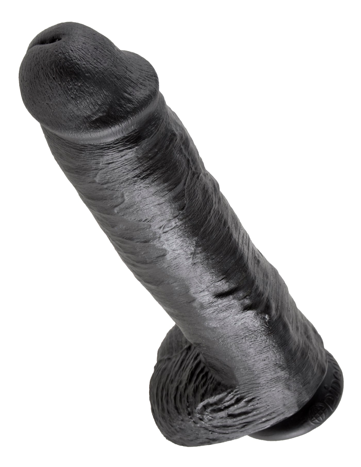 King Cock 11" Cock with Balls - Black