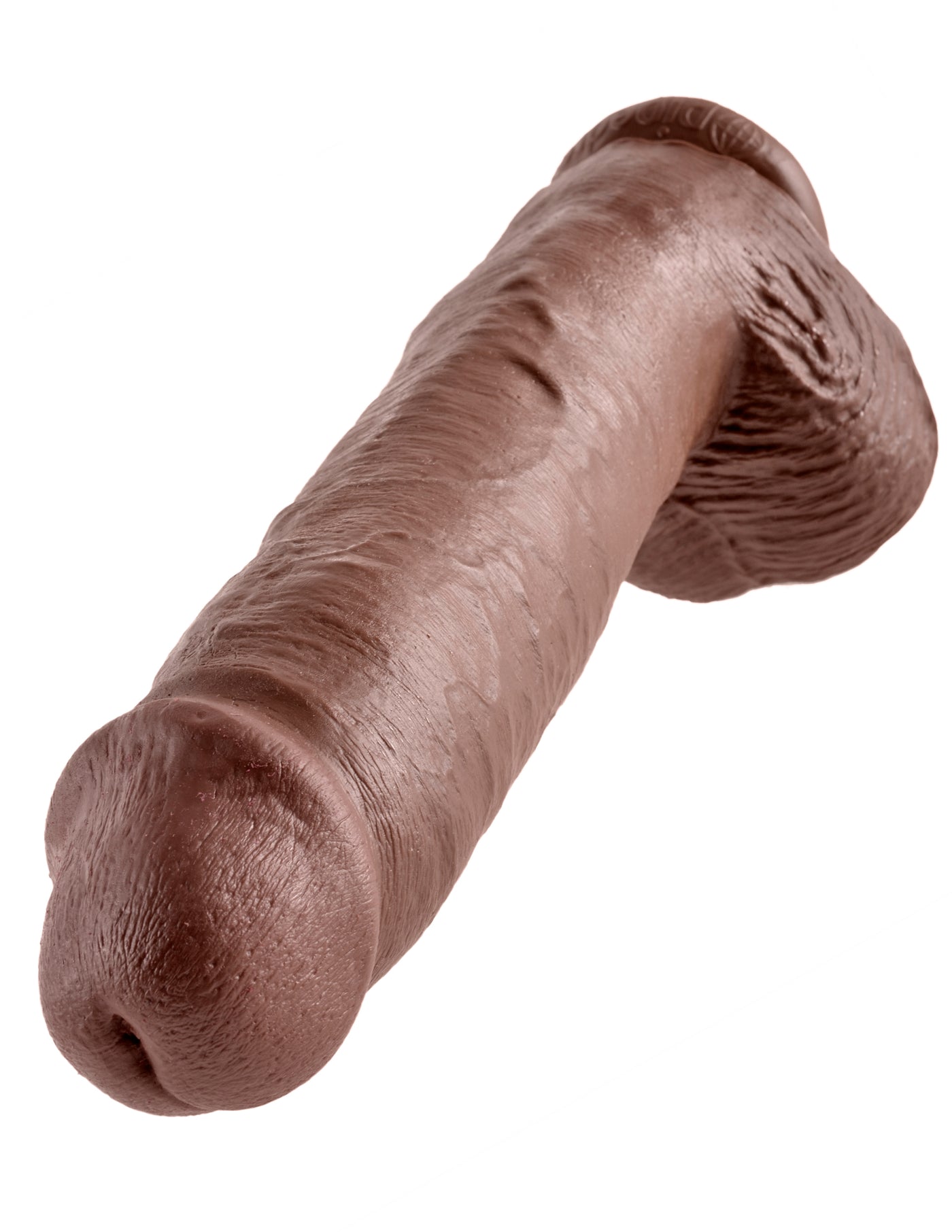 King Cock 11" Cock with Balls - Brown