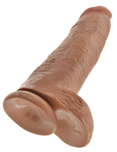 King Cock 12" Cock with Balls - Tan