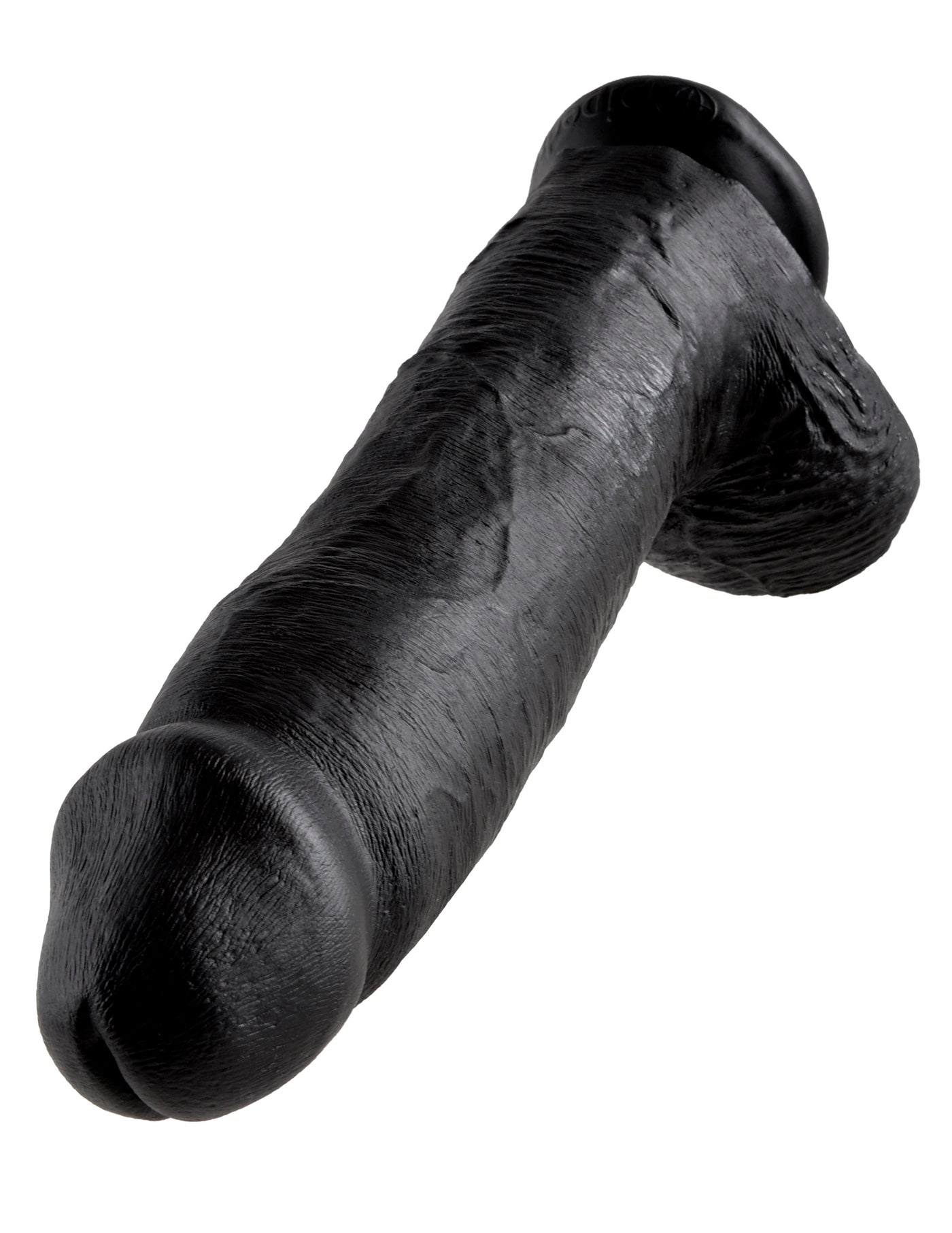 King Cock 12" Cock with Balls - Black