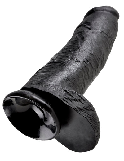 King Cock 12" Cock with Balls - Black